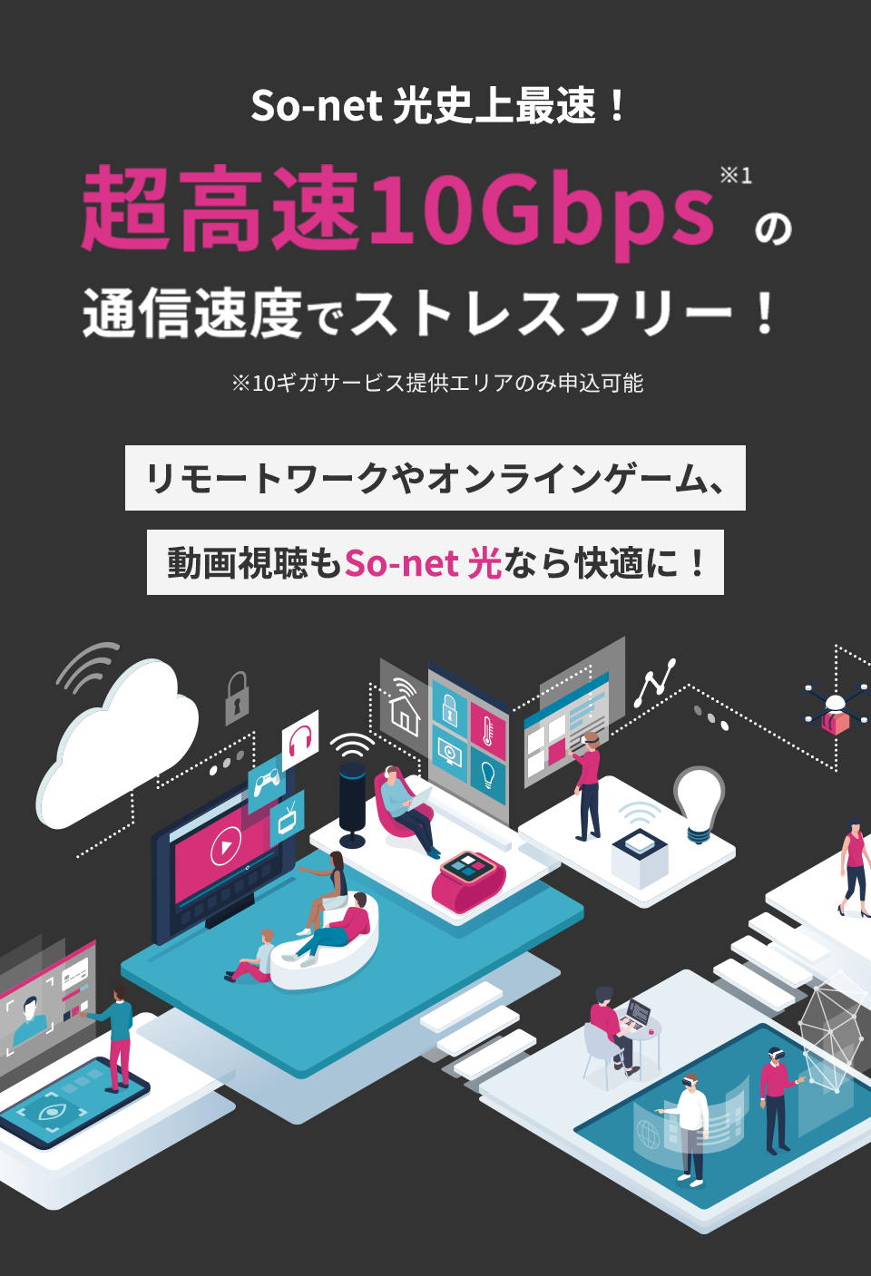 So-net光史上最速！超高速10Gbpsの通信速度でストレスフリー！